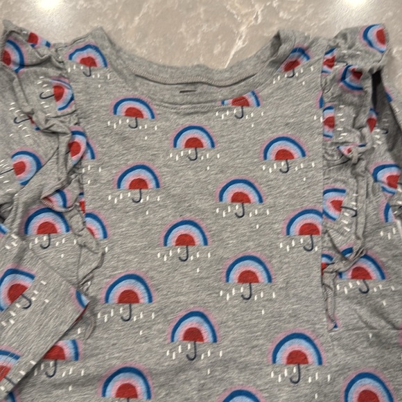 Tea Collection Dress Gray Umbrella Print Size 4T - Picture 7 of 7